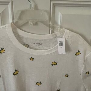 Old Navy NWT Women’s XXL Everywear Lemon Print Short Sleeved Top